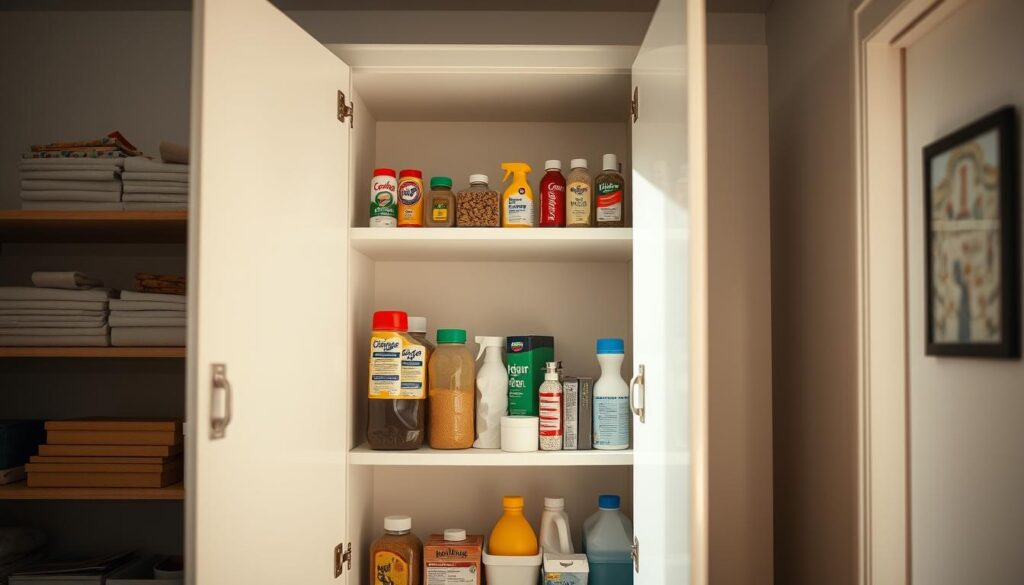 Ein gut organisierter Aufbewahrungsschrank