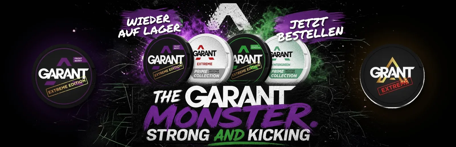 Snus kaufen: GARANT Extreme Edition und GRANT Extreme Nikotinbeutel wieder auf Lager