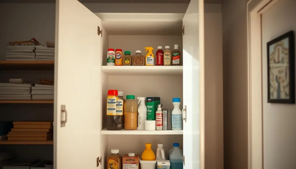 Ein gut organisierter Aufbewahrungsschrank